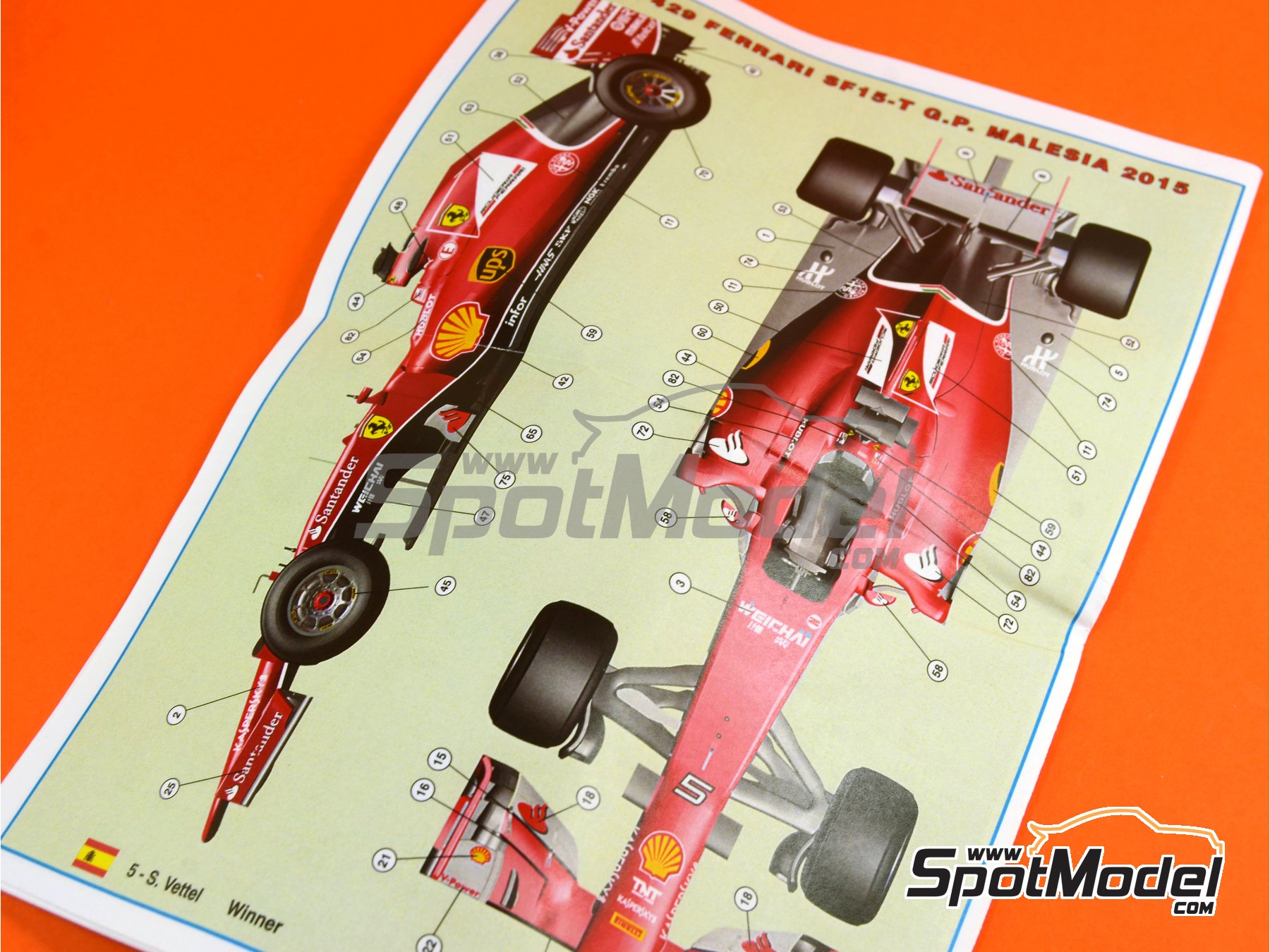 Tameo Kits TMK429: Car scale model kit 1/43 scale - Ferrari